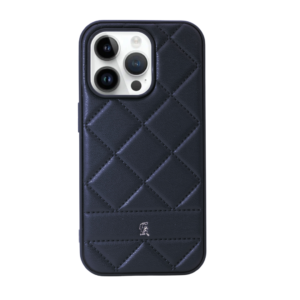 PIEL-ROMBO IPHONE 14 AZUL