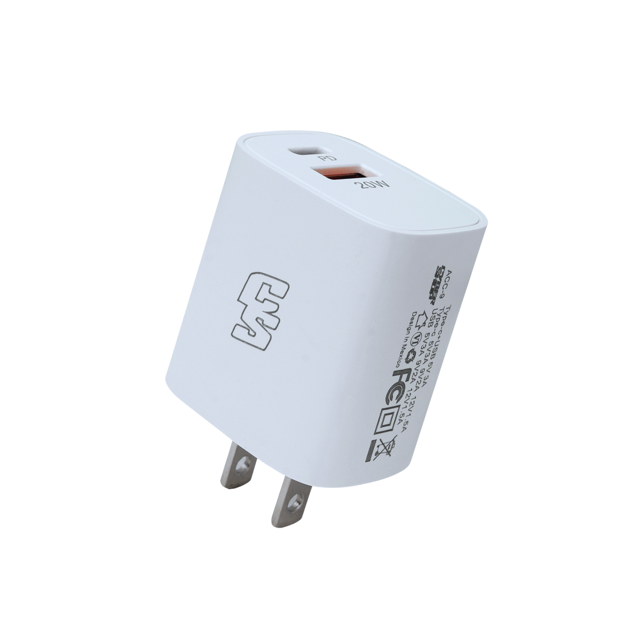 CUBO 20W TIPO-C & USB 3.1A QUICKCHARGER CS