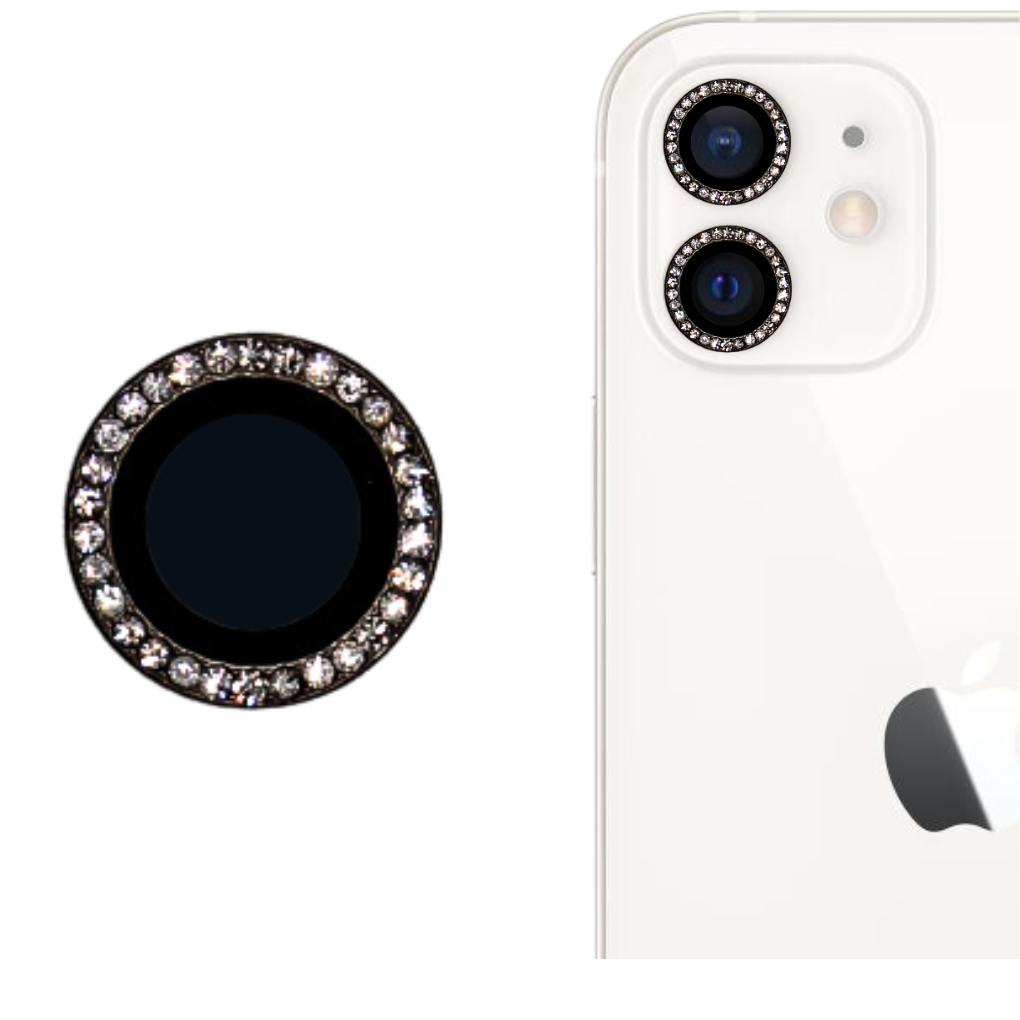 PROTECTOR DIAMANTE-2 CAMARA IND IPHONE 12 PRO GRIS