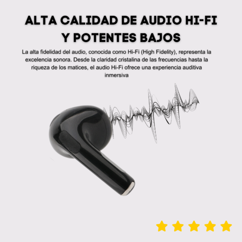 AUDIFONOS CYBERSHOP INPOD2 NEGRO PLANET DESIGN - Imagen 3