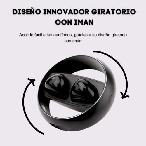 AUDIFONOS CYBERSHOP INPOD2 NEGRO PLANET DESIGN - Imagen 4