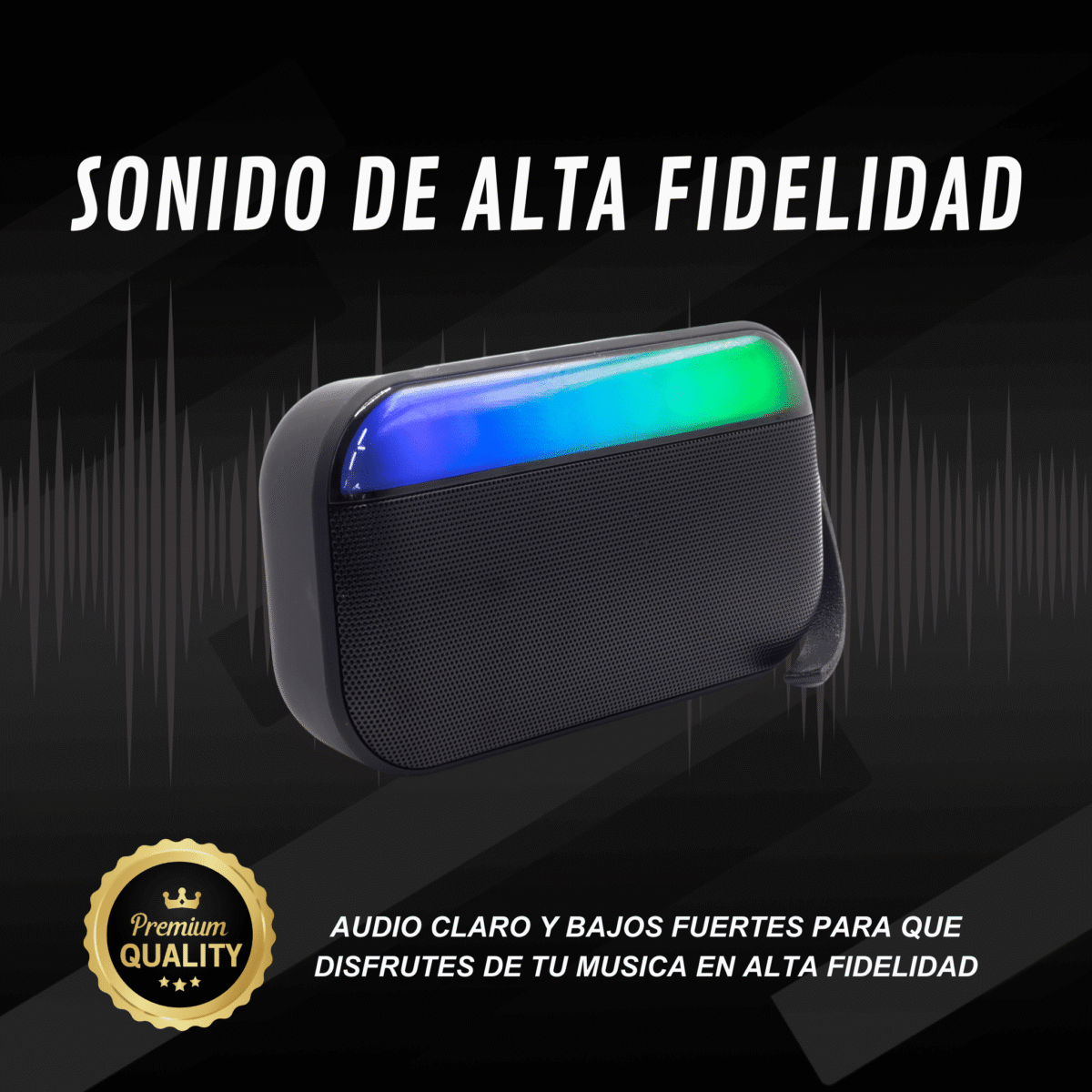 BOCINA BT/FM/USB/SD CYBERSHOP NEGRO - Imagen 2