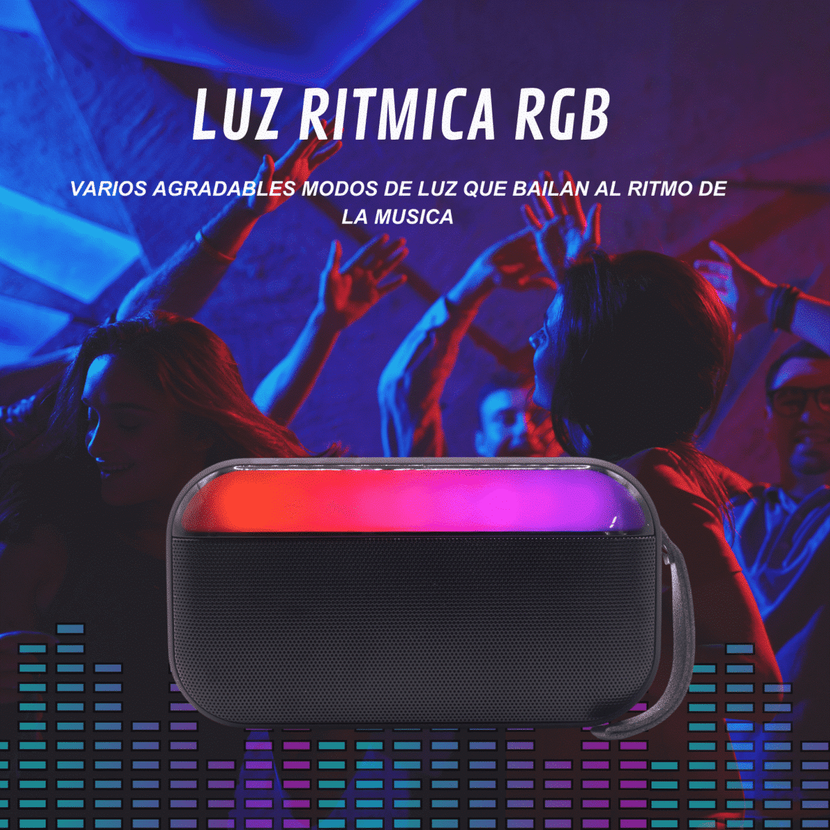 BOCINA BT/FM/USB/SD CYBERSHOP NEGRO - Imagen 3