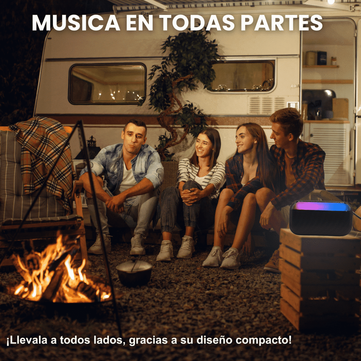 BOCINA BT/FM/USB/SD CYBERSHOP NEGRO - Imagen 6