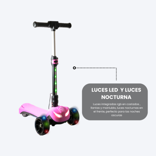 SCOOTER KIDS A3 PRO 60W MOTOR ROSA - Imagen 2