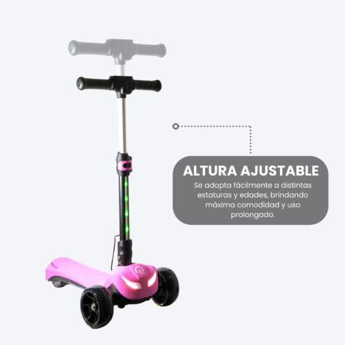 SCOOTER KIDS A3 PRO 60W MOTOR ROSA - Imagen 4