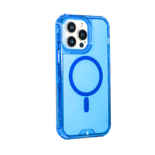 FUNDA MAGSAFE COLORFULL 3IN1 IPHONE 14 PRO MAX AZUL - Imagen 2