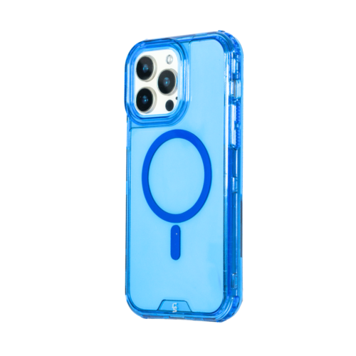 FUNDA MAGSAFE COLORFULL 3IN1 IPHONE 14 PRO MAX AZUL - Imagen 3