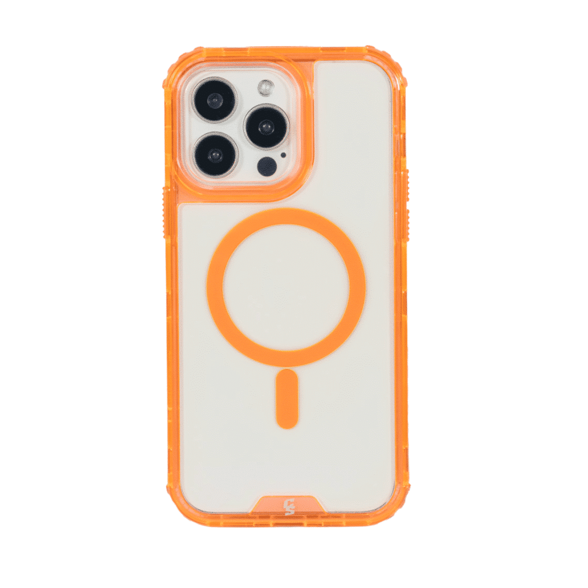 FUNDA MAGSAFE 3IN1 TRANSPARENTE NARANJA IPHONE 15 PRO
