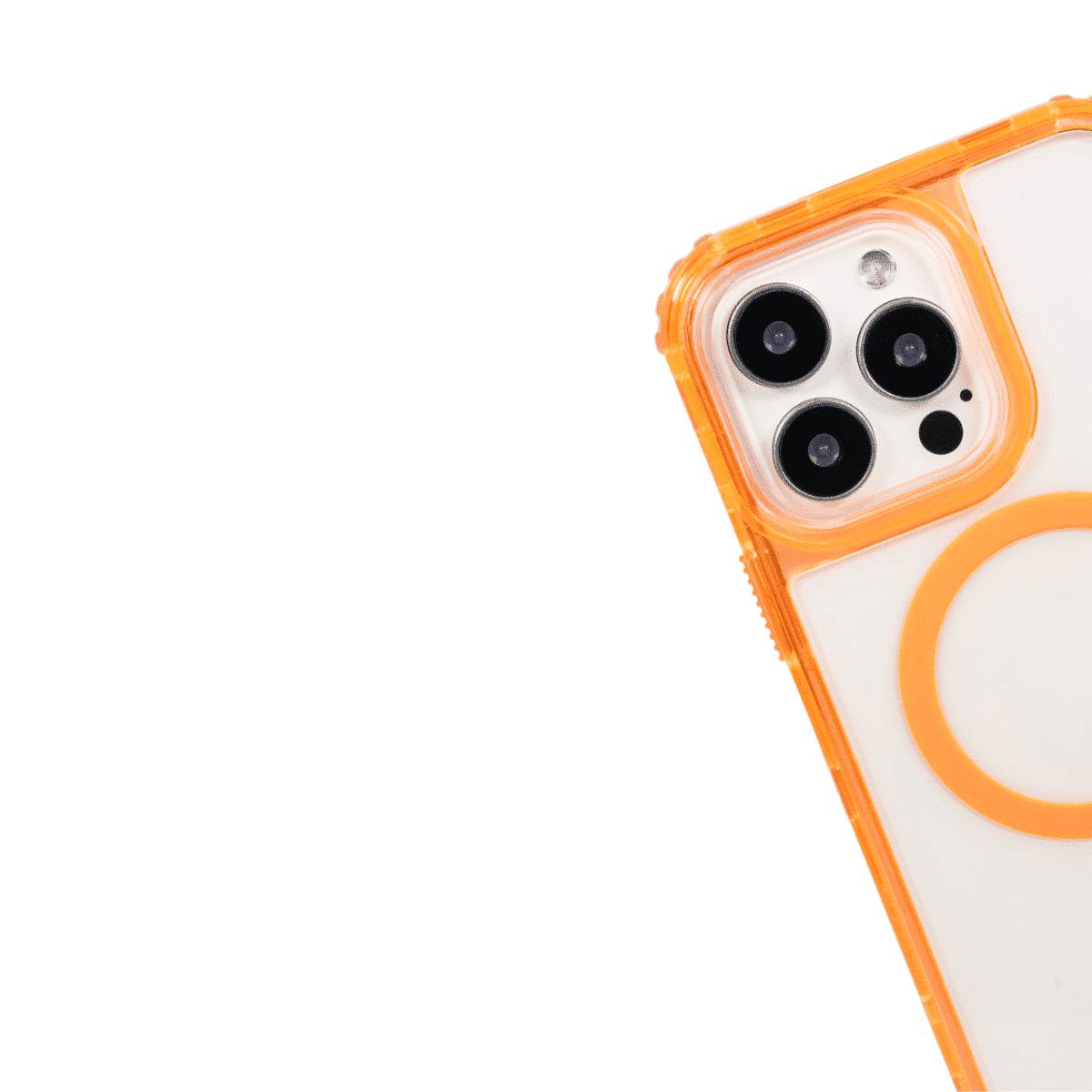 FUNDA MAGSAFE 3IN1 TRANSPARENTE NARANJA IPHONE 14 - Imagen 5