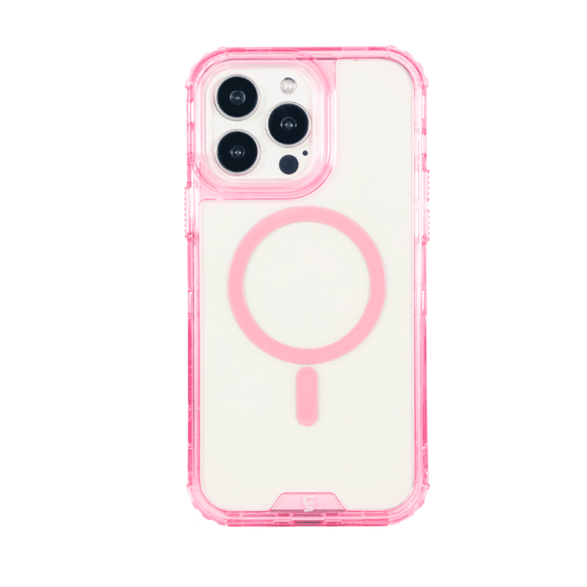 FUNDA MAGSAFE 3IN1 TRANSPARENTE ROSA IPHONE 16 PRO