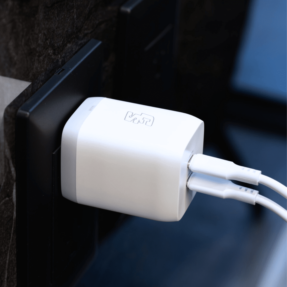 COMBO CARGADOR & CABLE 50W IPHONE DOBLE PUERTO CYBERSHOP - Imagen 2
