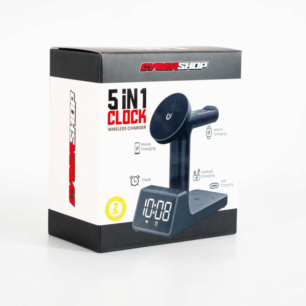BASE DE CARGA 5 EN 1 RELOJ/CELULAR/SMARTWATCH/AUDIFONOS/USB- - Imagen 4